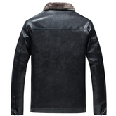 Winter Classic Black Biker Genuine Sheepskin Leather Jacket For Men